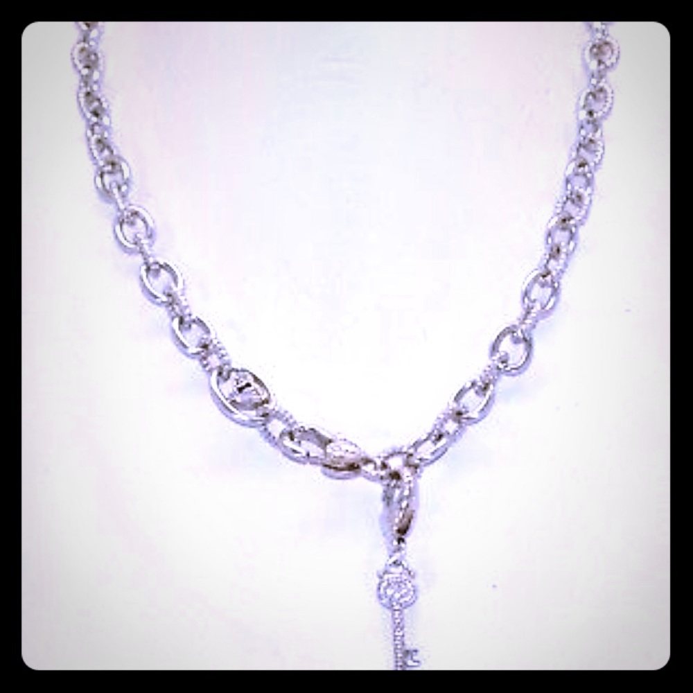 Judith Ripka Key to my Heart Sterling Necklace